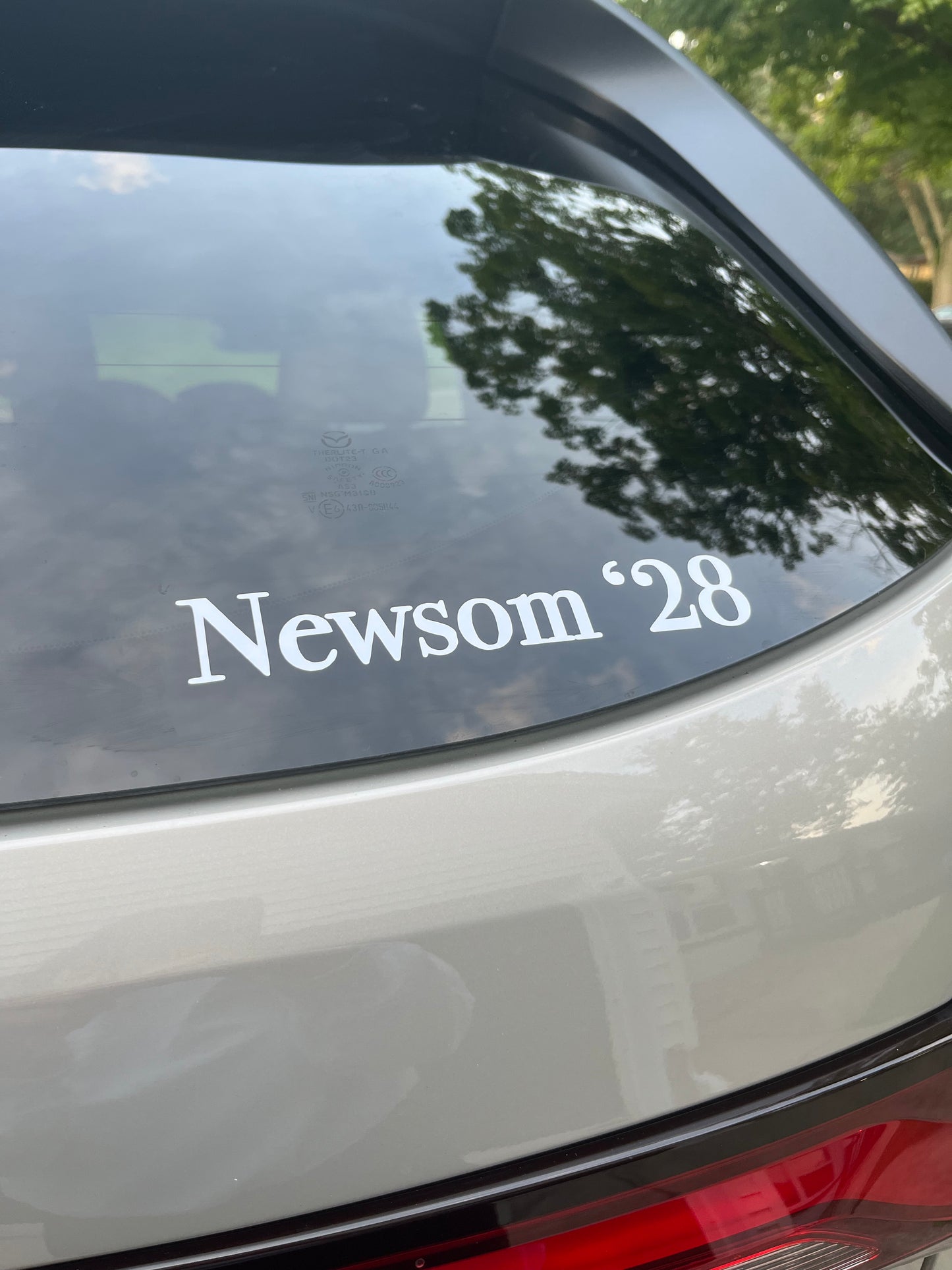 Gavin Newsom 2028 Car Decal Kit Comes with Squeegee Card and Wipe for Easy Application