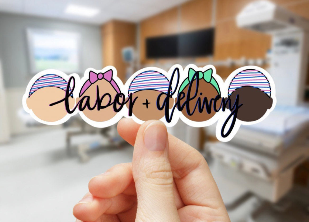 Labor And Delivery Baby Vinyl Sticker