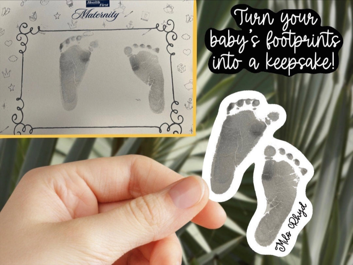 Turn Your Babies Footprints Into A Vinyl Sticker