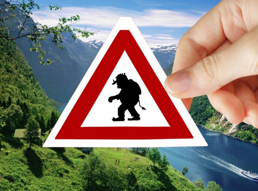 Troll Crossing Vinyl Sticker