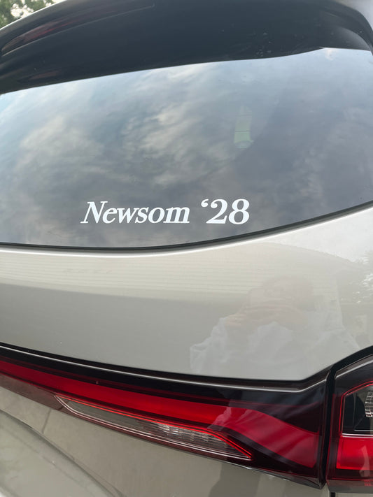 Gavin Newsom 2028 Car Decal Kit Comes with Squeegee Card and Wipe for Easy Application