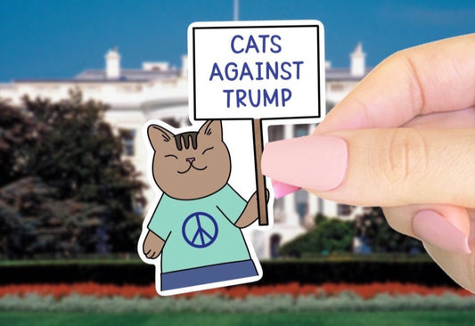 Cats Against Trump Vinyl Sticker