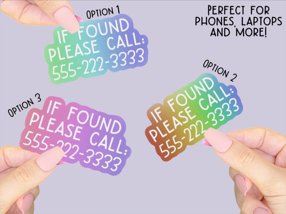 If Found Call Custom - Lost and Found Vinyl Sticker