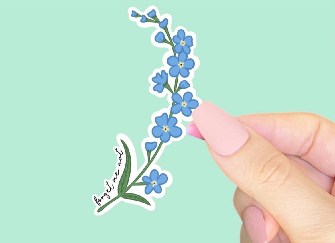 Forget Me Not Vinyl Sticker